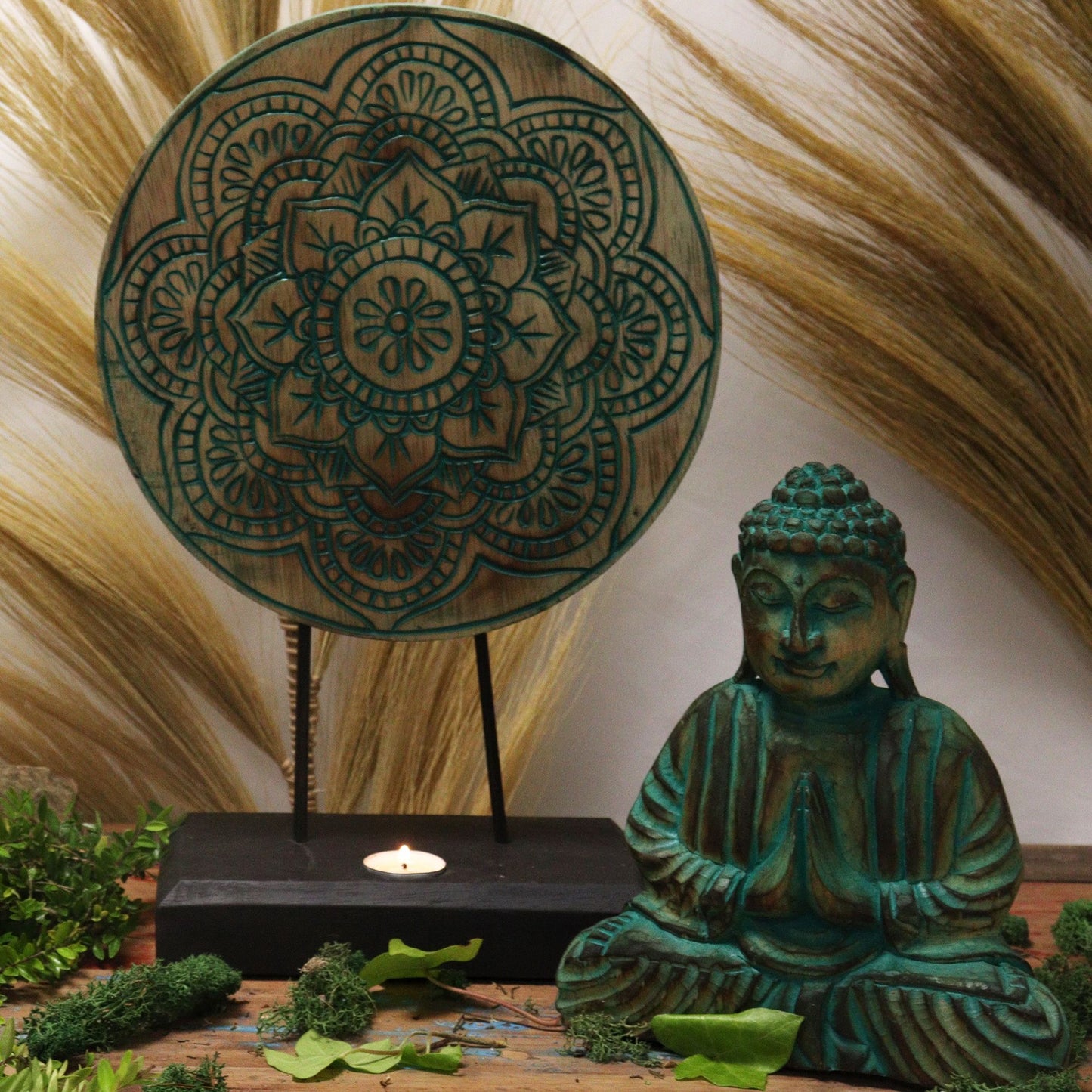 Buddha Feng Shui Set – Buddha Knot (Emerald Green Edition)