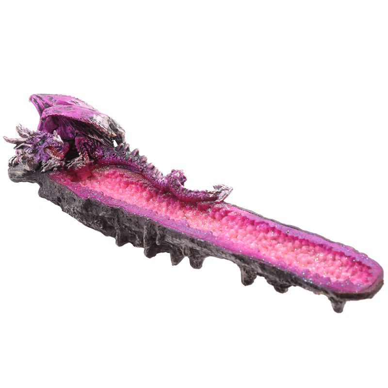Geode Crystal Dragon Outcrop Incense Ashcatcher
