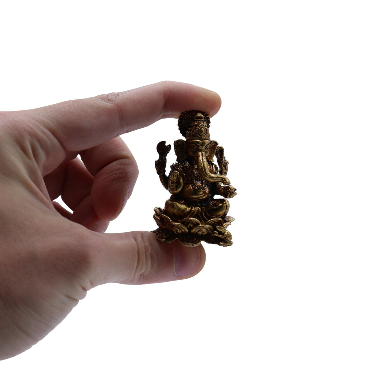 Ganesha Brass Miniature Figure, Large, 5.5cm