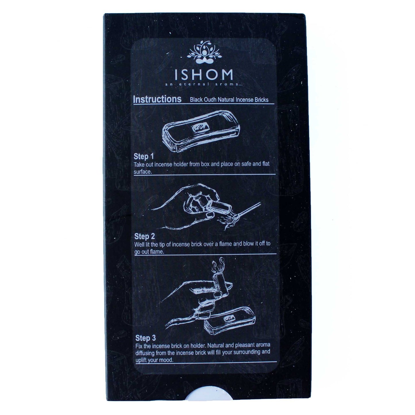 Pack of 15 Natural Incense Smudge Bricks and Burner - Black Wood – lifestyle shot