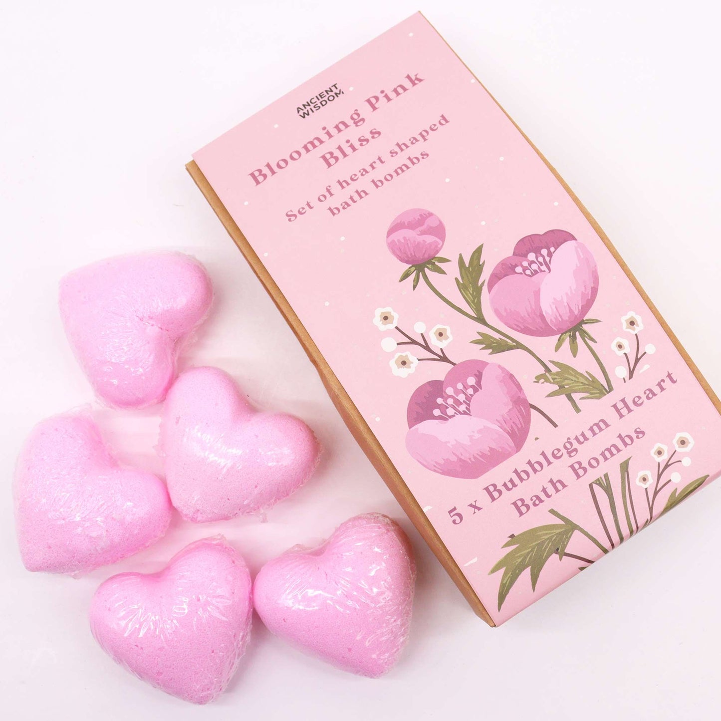 Blooming Pink Bliss Bath Heart Gift Set – packaging