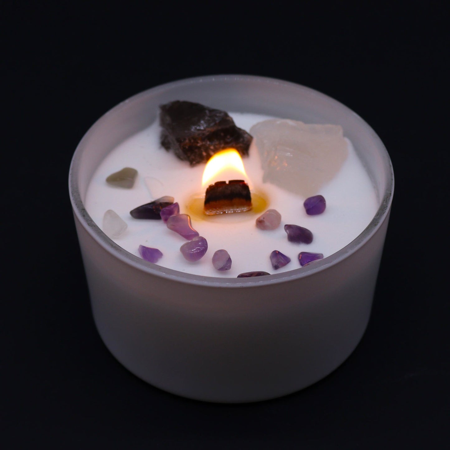 Crown Chakra Crystal Candle - Divine Light
