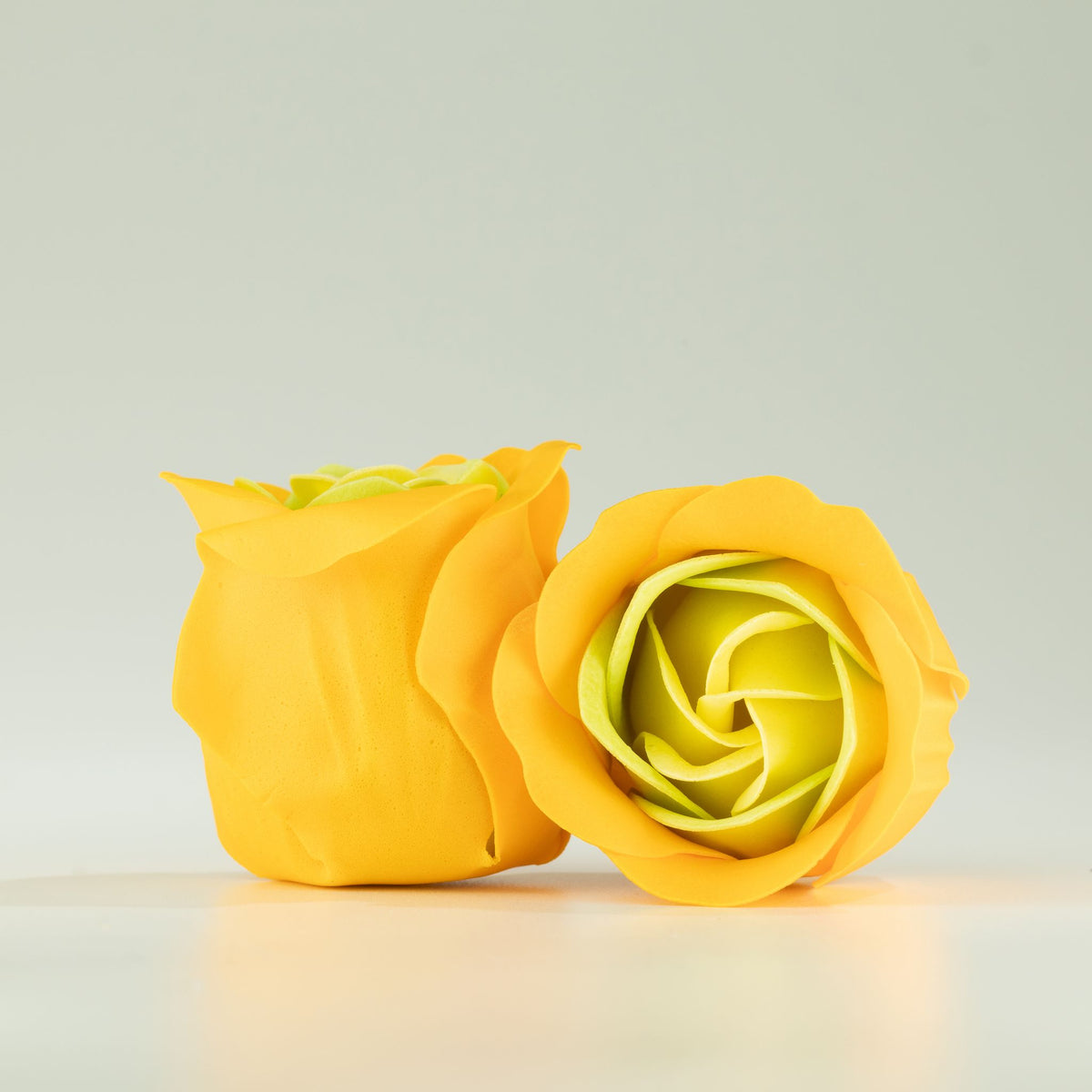Spring Roses Soap Flower Heart Box, Yellow, Set of 3