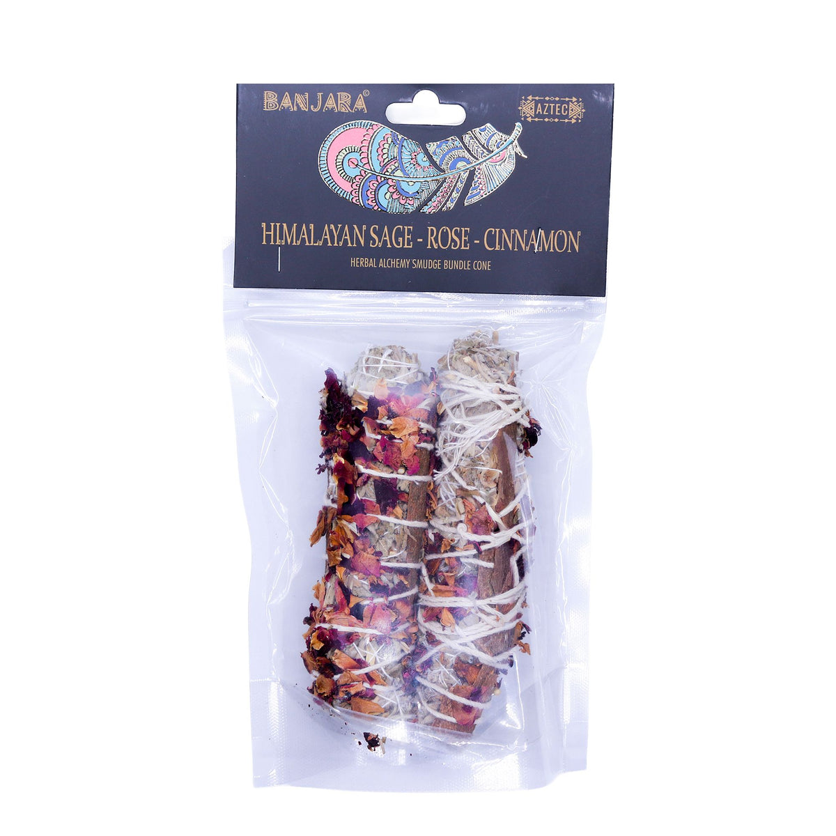 Himalayan Sage, Rose & Cinnamon Banjara Smudge Bundle