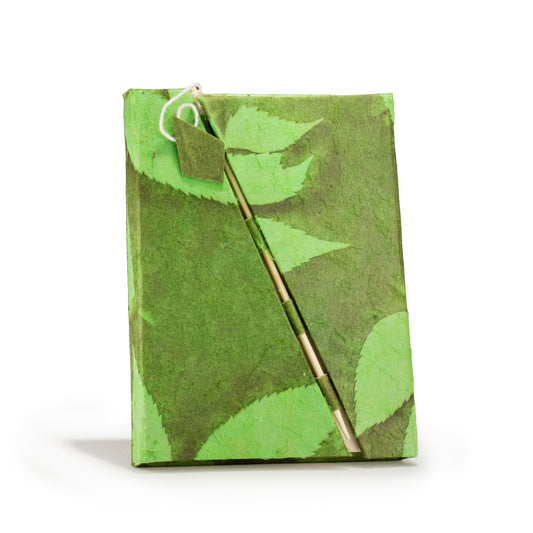 Moss Green Lokta Notebook, Medium