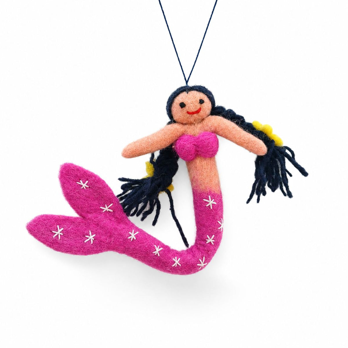 Felt Fairy & Flight Attendant Charms, Set of 8, Hanging Decorations & Bag Charms