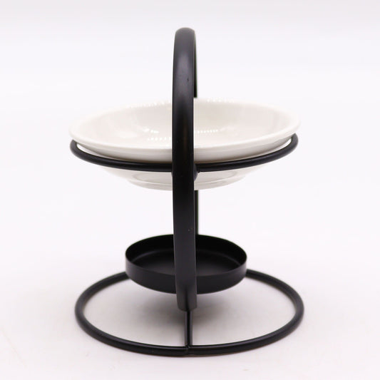 Orbis Calm Oil Burner – Ceramic Bowl with Round Metal Stand