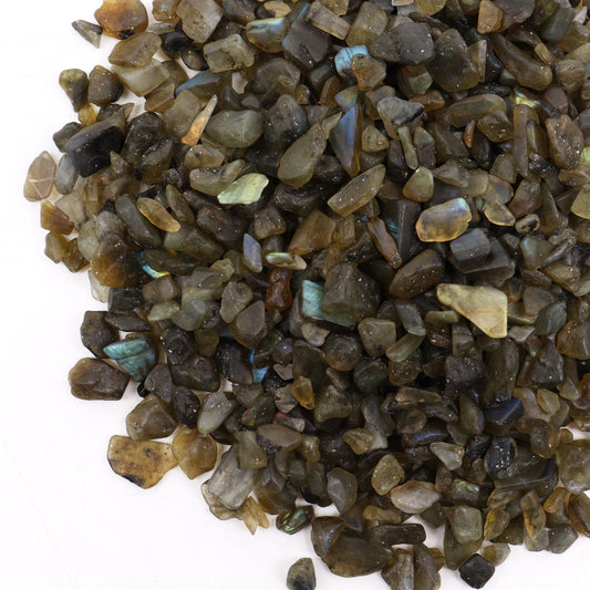 Labradorite Chips Gemstone Chips Bulk - 1KG – detail view