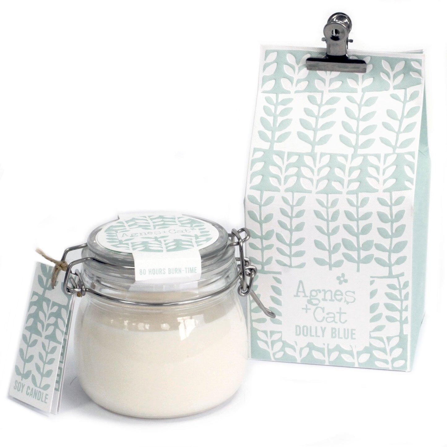Agnes + Cat Kilner Jar Candle - Dolly Blue | Auro & Co