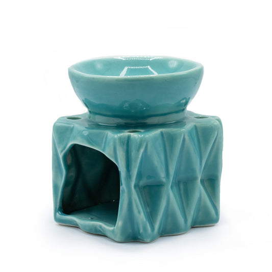 Aqua Facet Oil Burner – Glazed Ceramic