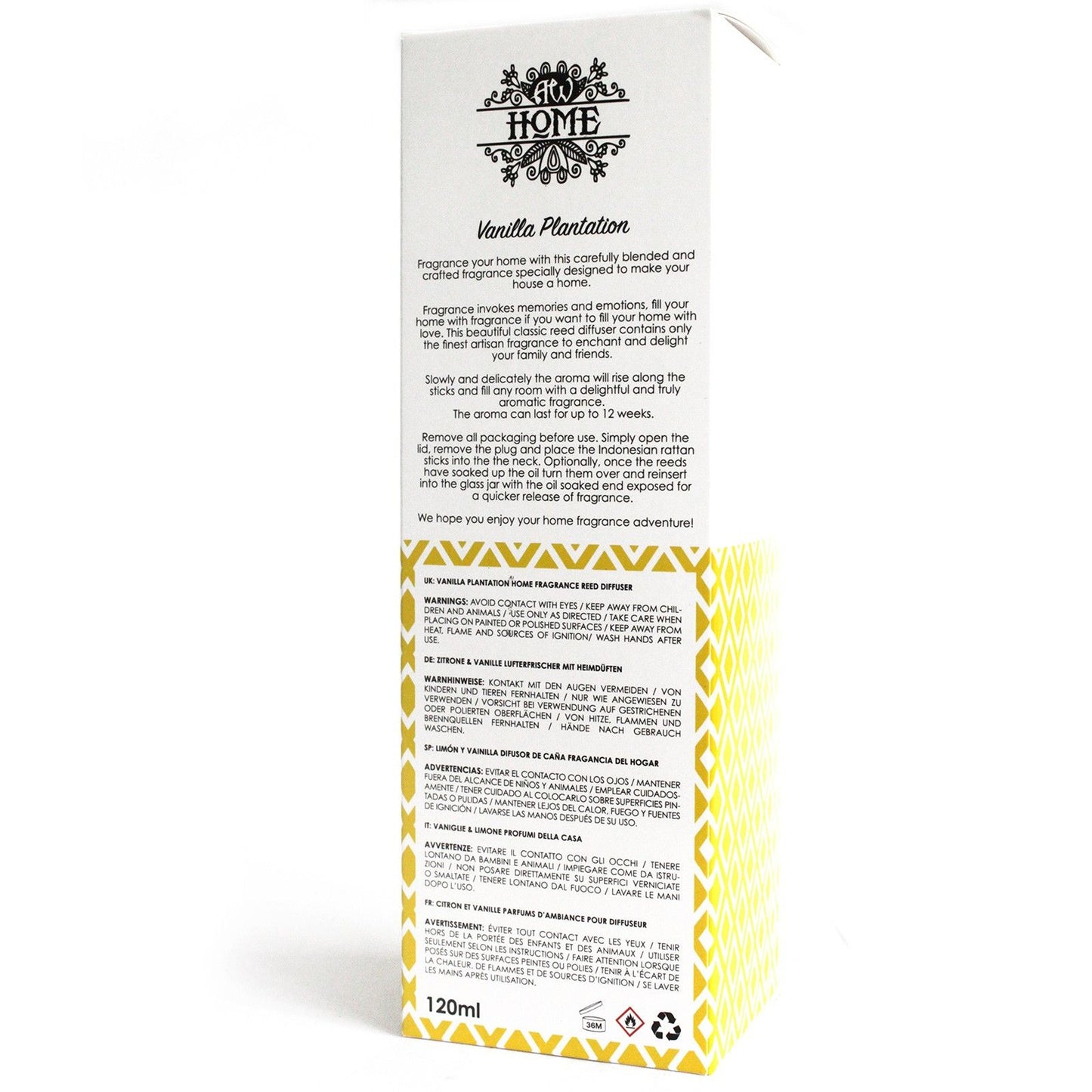 Golden Vanilla Grove Home Diffuser