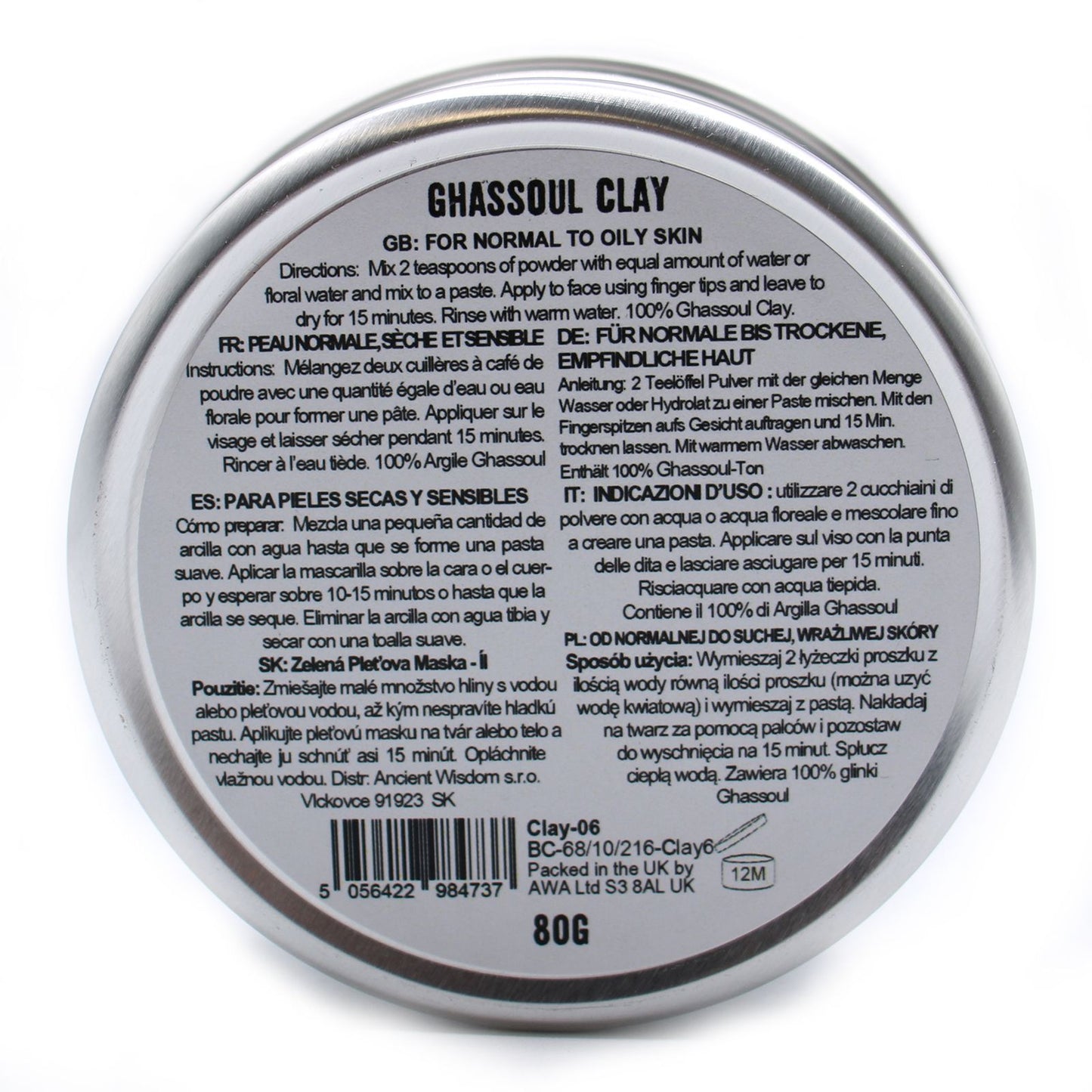 Ghassoul Clay 80g – lifestyle shot