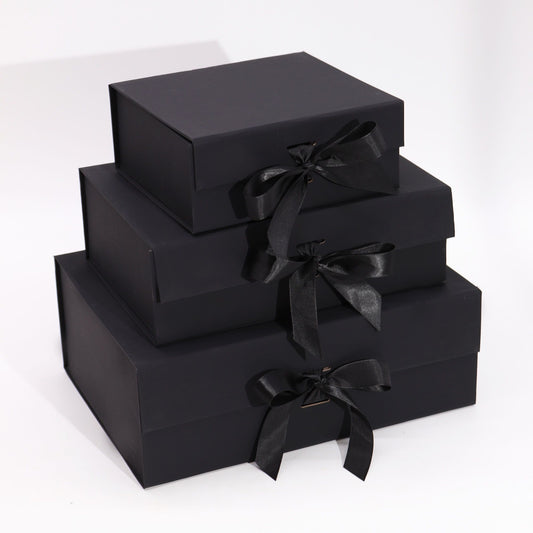 Flat Pack Gift Box - Large (28.2x20.2x9.2cm) - Black