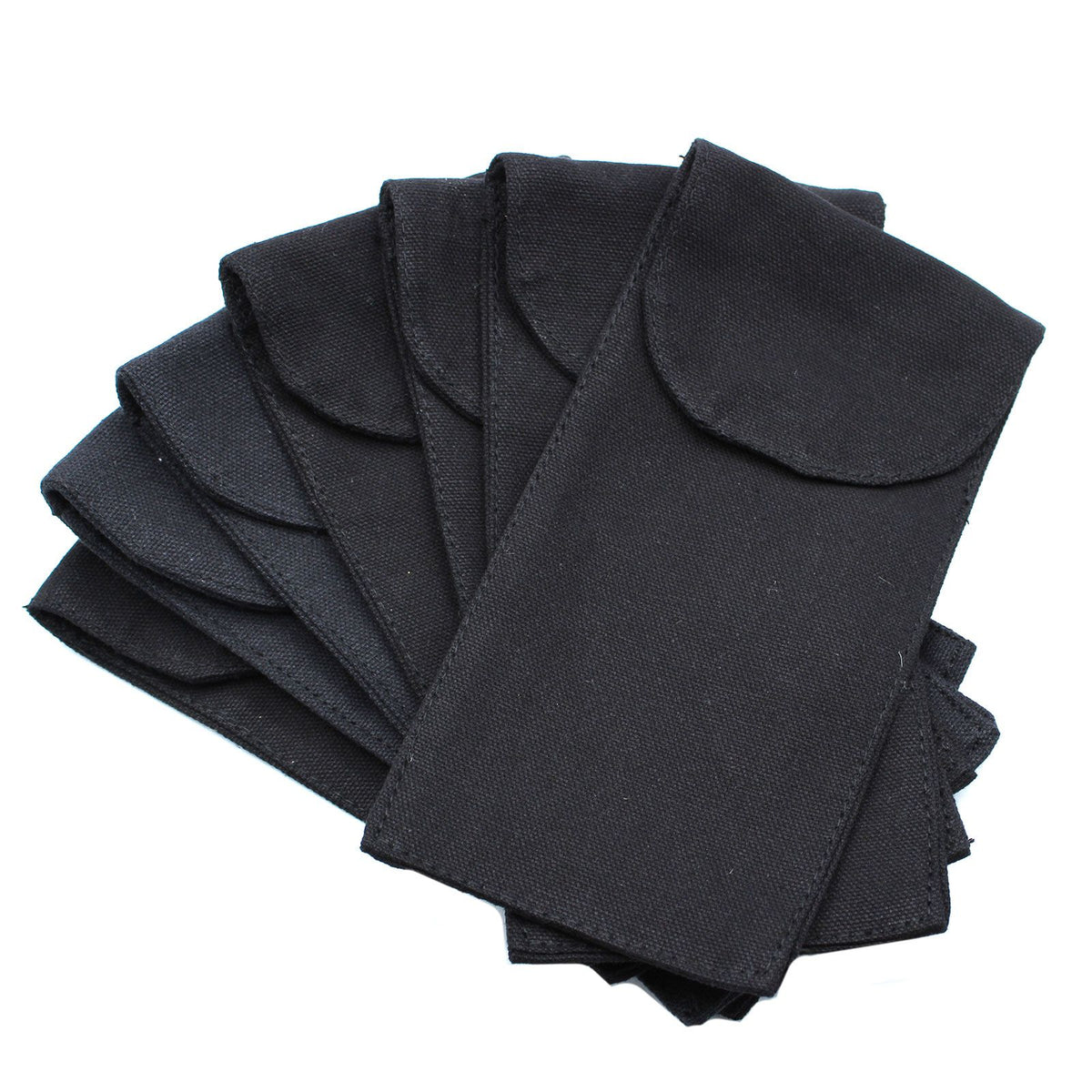 Cotton Pouch for Gemstone Face Rollers – Black (9 × 19 cm)