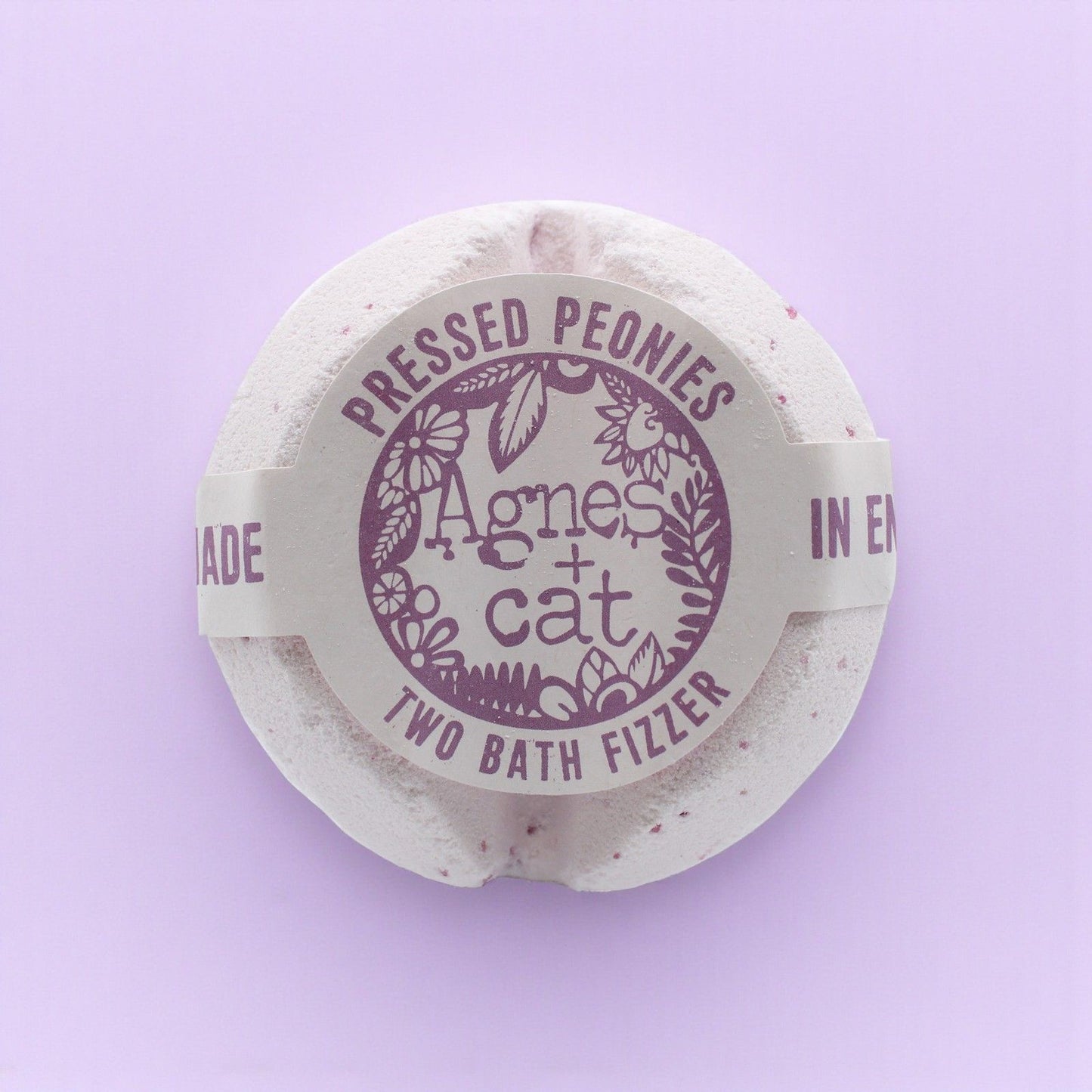 Agnes + Cat Bath Fizzer - Pressed Peonies – detail view