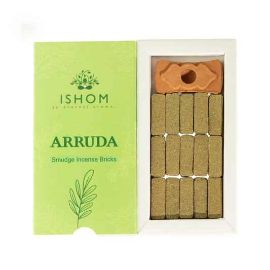 Benzoin Natural Incense Smudge Bricks, Pack of 15 with Burner