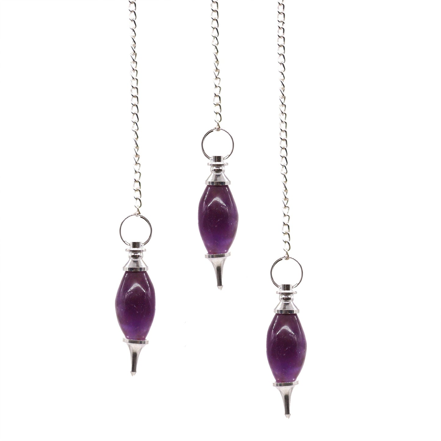 Lingam Shaped Gemstone Pendulum - Amethyst | Auro & Co