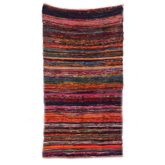 Luxury Handwoven Rag Rug – Red (150 × 90 cm)