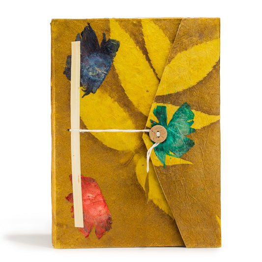 Mustard Brown Lokta Notebook, Large
