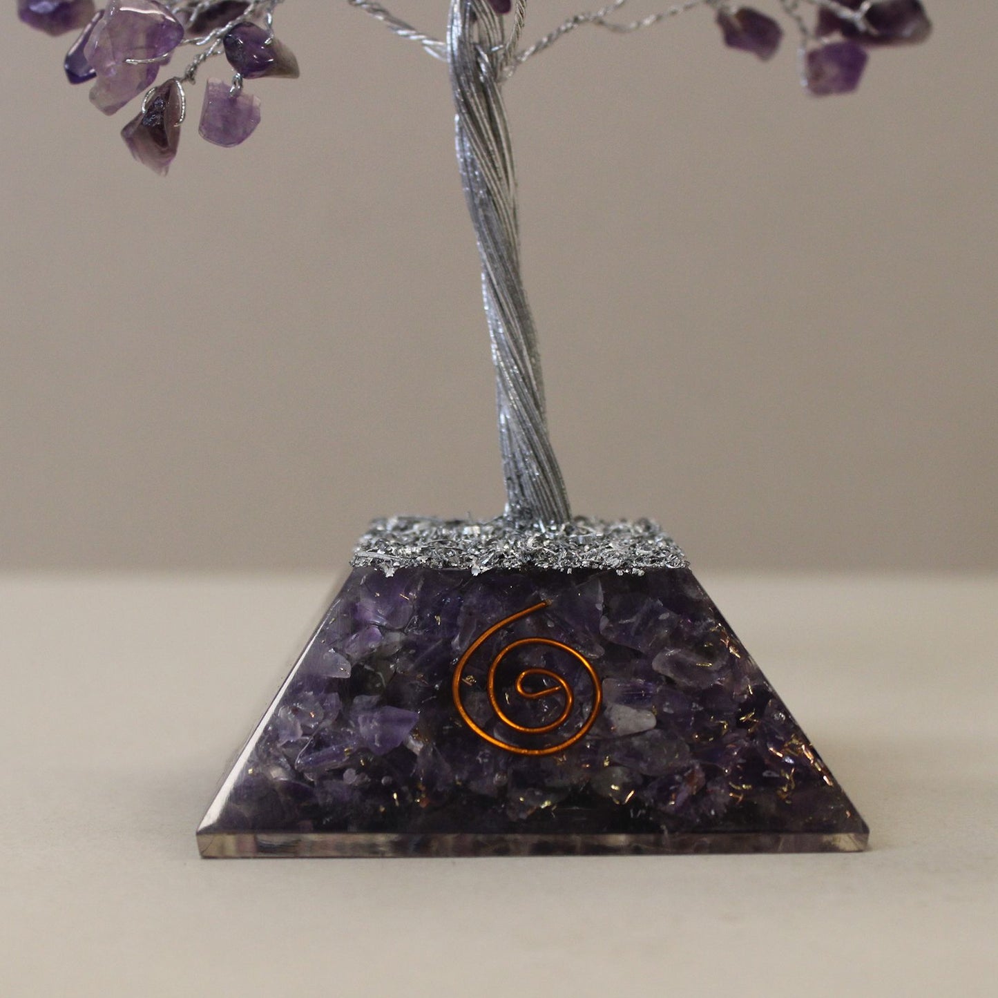 Gemstone Tree with Organite Base - 160 Stone - Amethyst – packaging