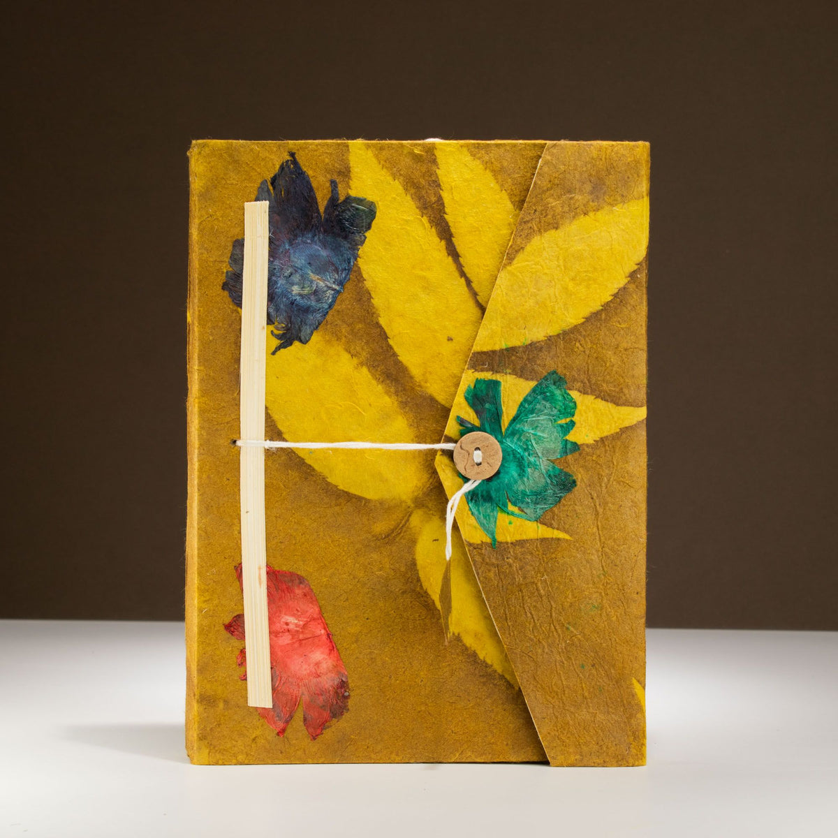 Mustard Brown Lokta Notebook, Large