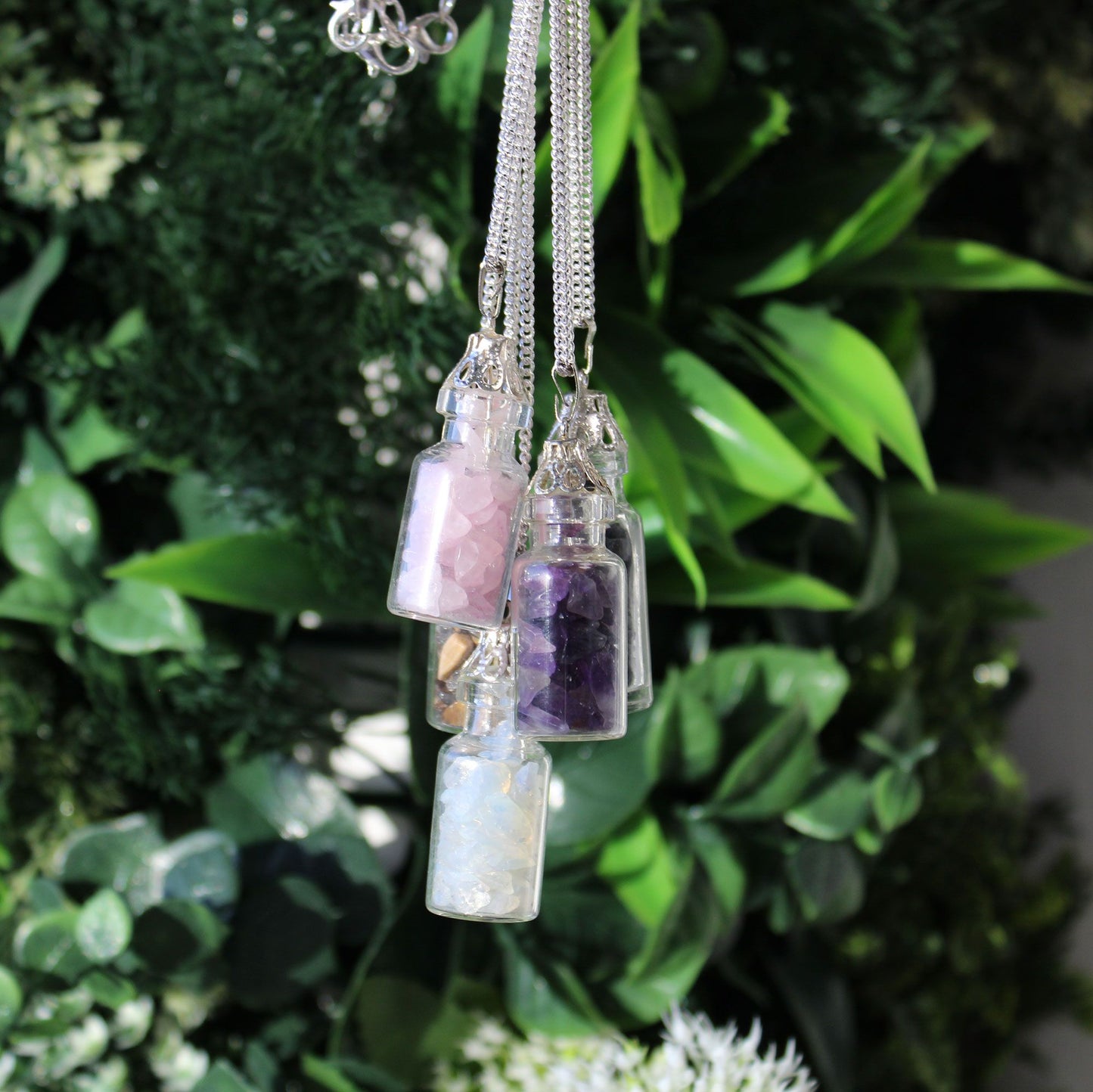 Bottled Gemstones Necklace - Opalite – detail view