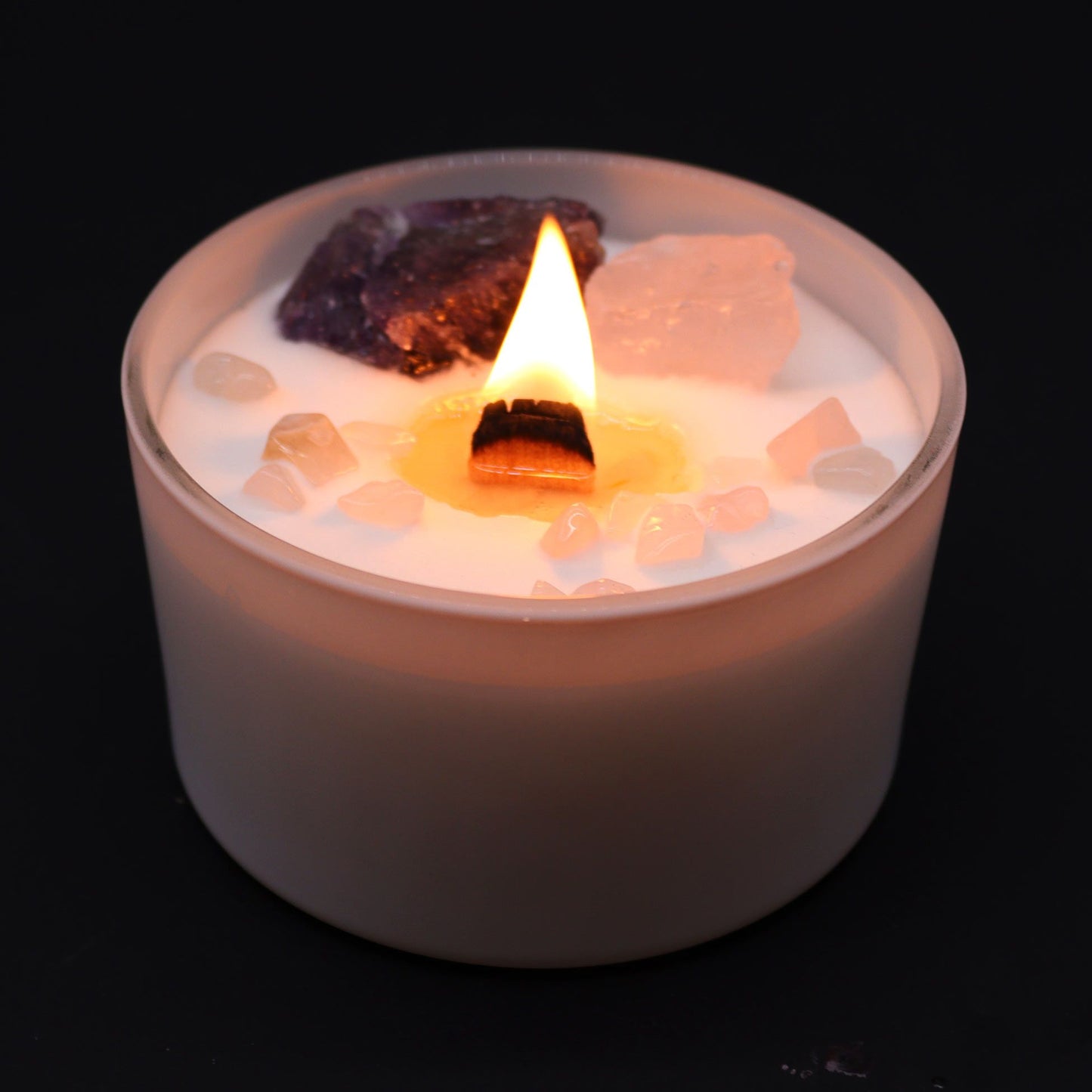 Third Eye Chakra Crystal Candle - Intuitive Vision