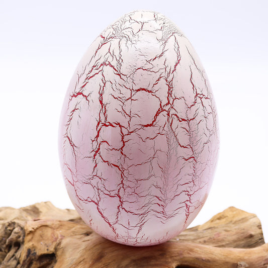 DriftGlow Lamp Crackle Fire Egg Shade - Orange – detail view