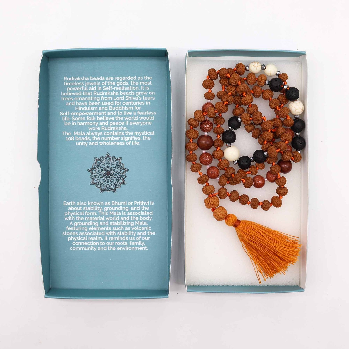Bali Mala Necklace - Earth Element – detail view
