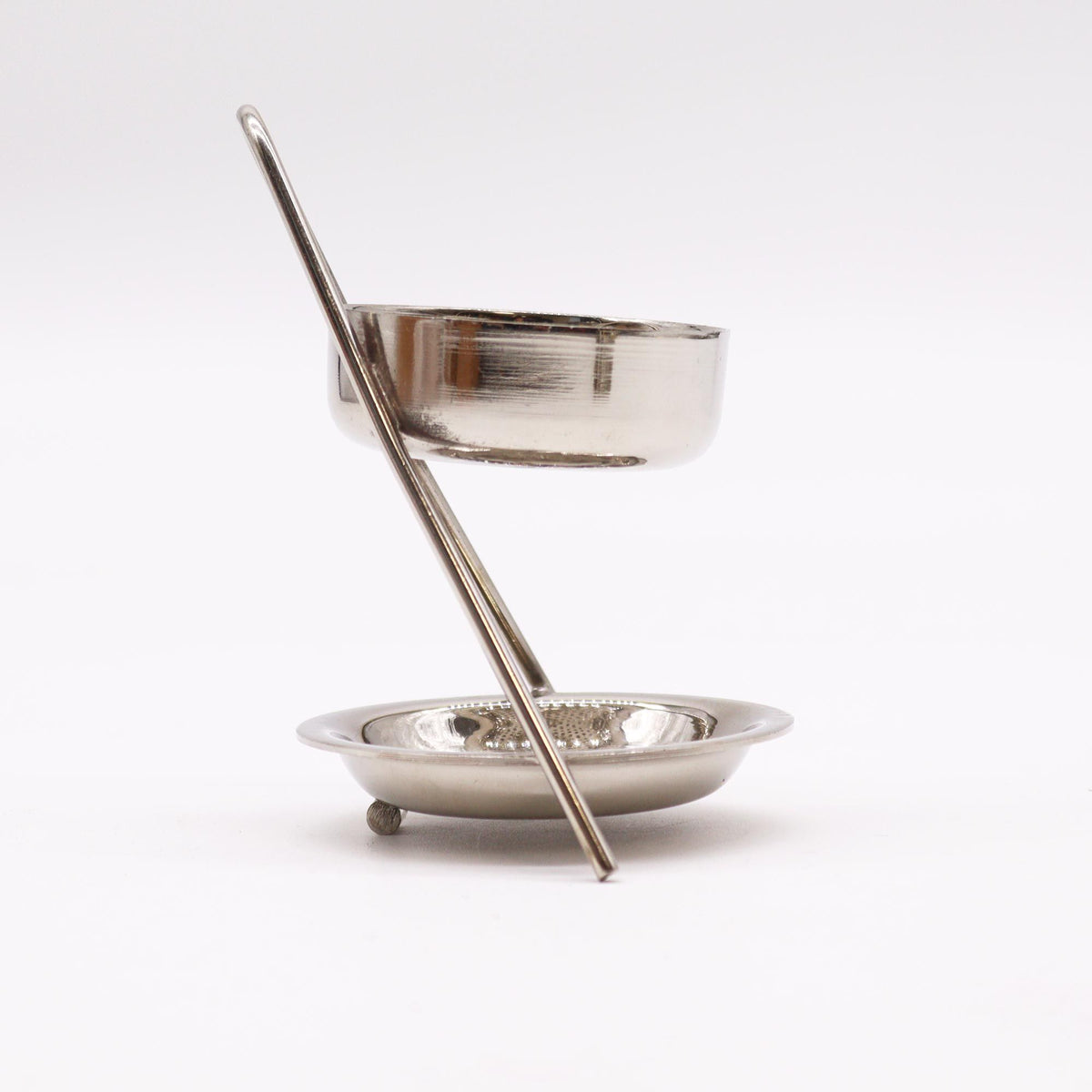 Plated Brass Resin Incense Warmer, Fixed Height, 11cm