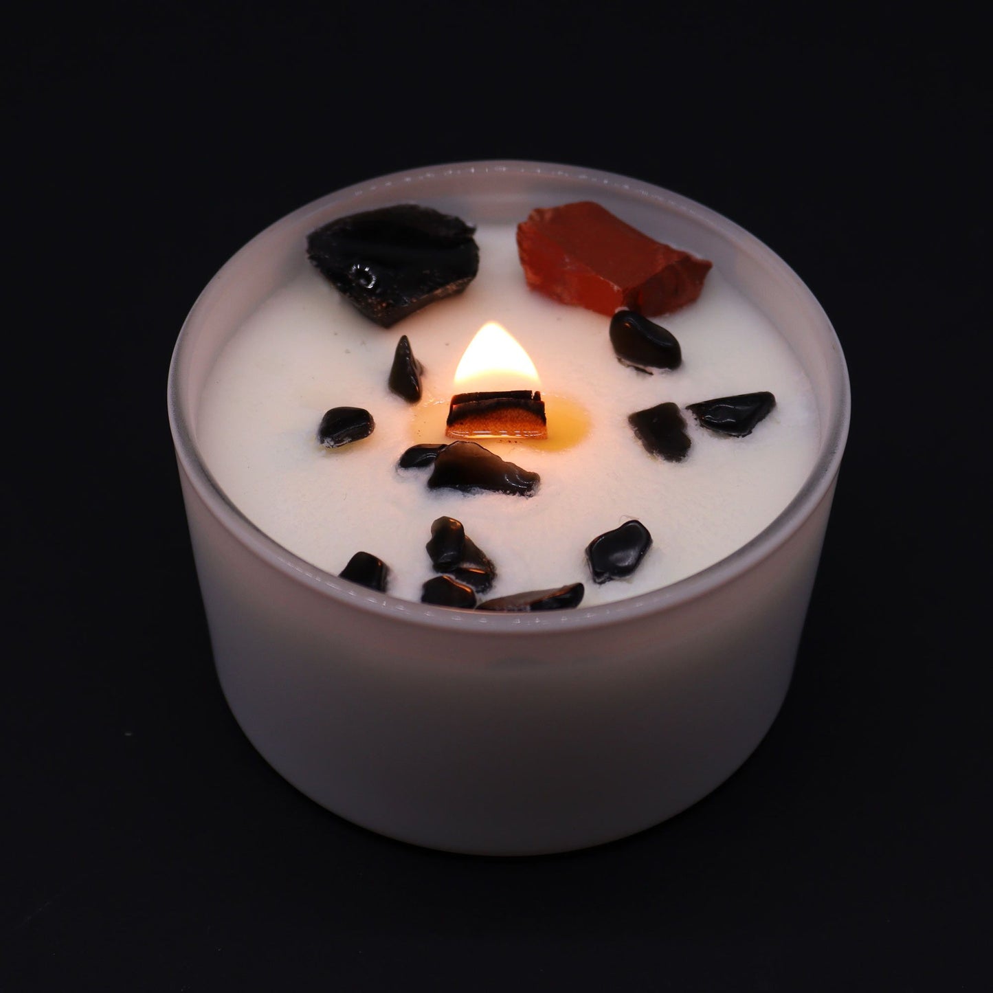 Root Chakra Crystal Candle - Grounded Energy