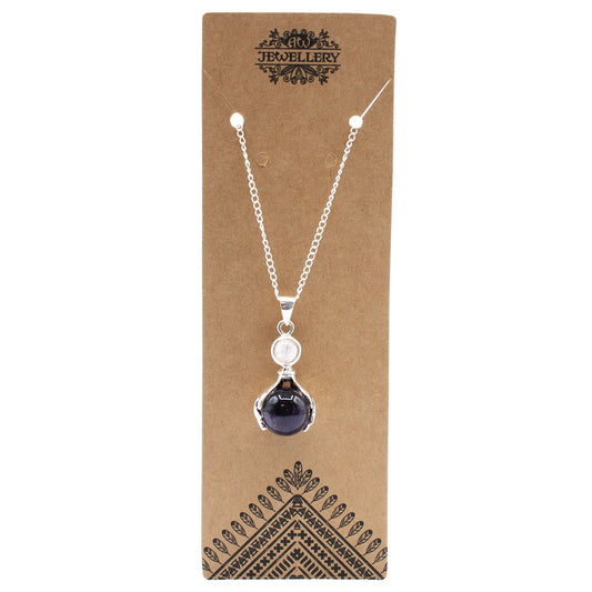 Gemstone Healing Hands Pendant - Amethyst – detail view