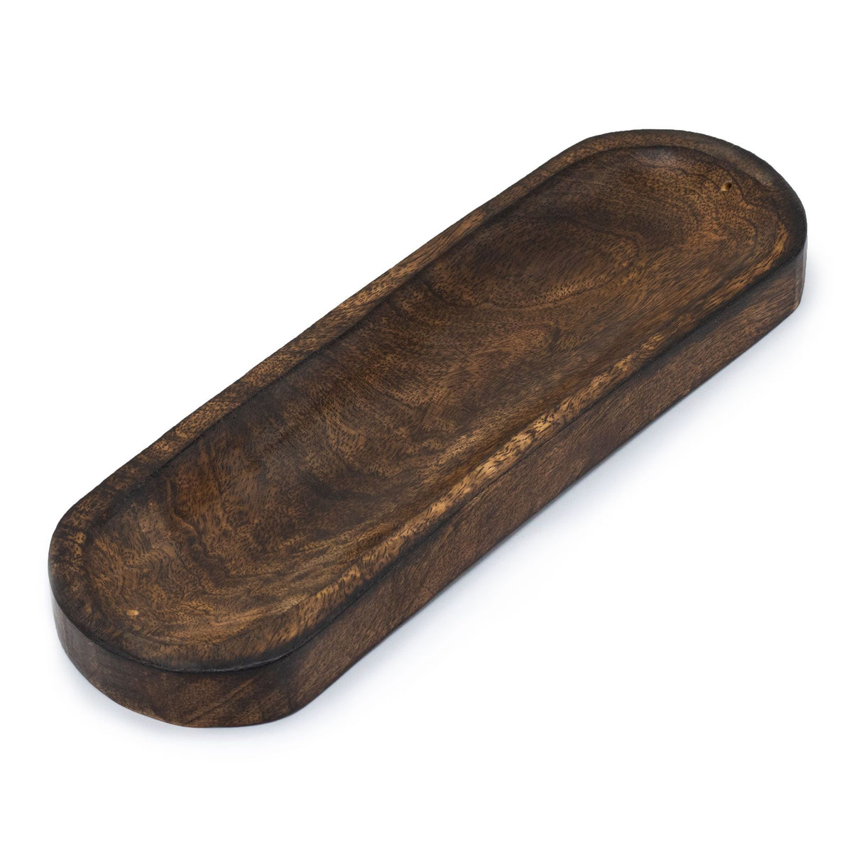 Classic Mango Wood Incense Tray, 30x10cm