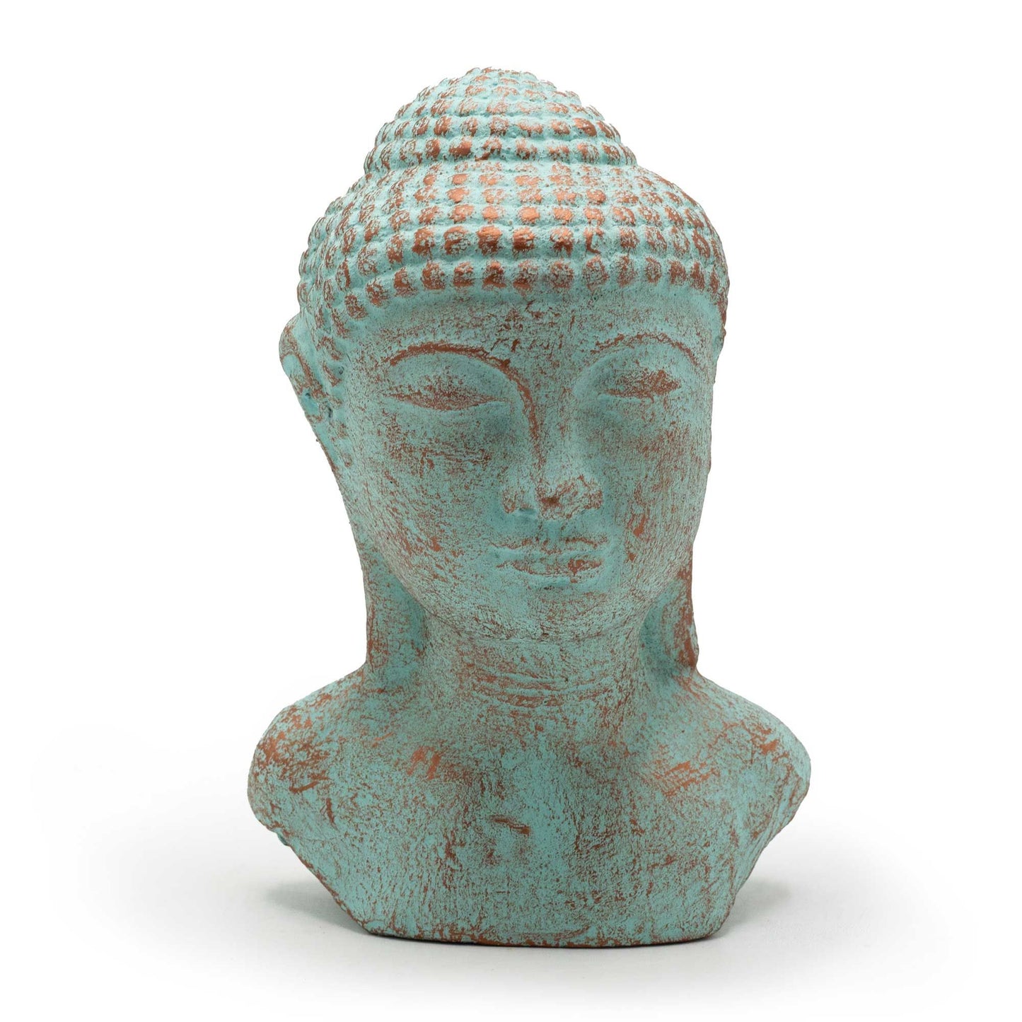 Tranquility Buddha Head - Green Copper