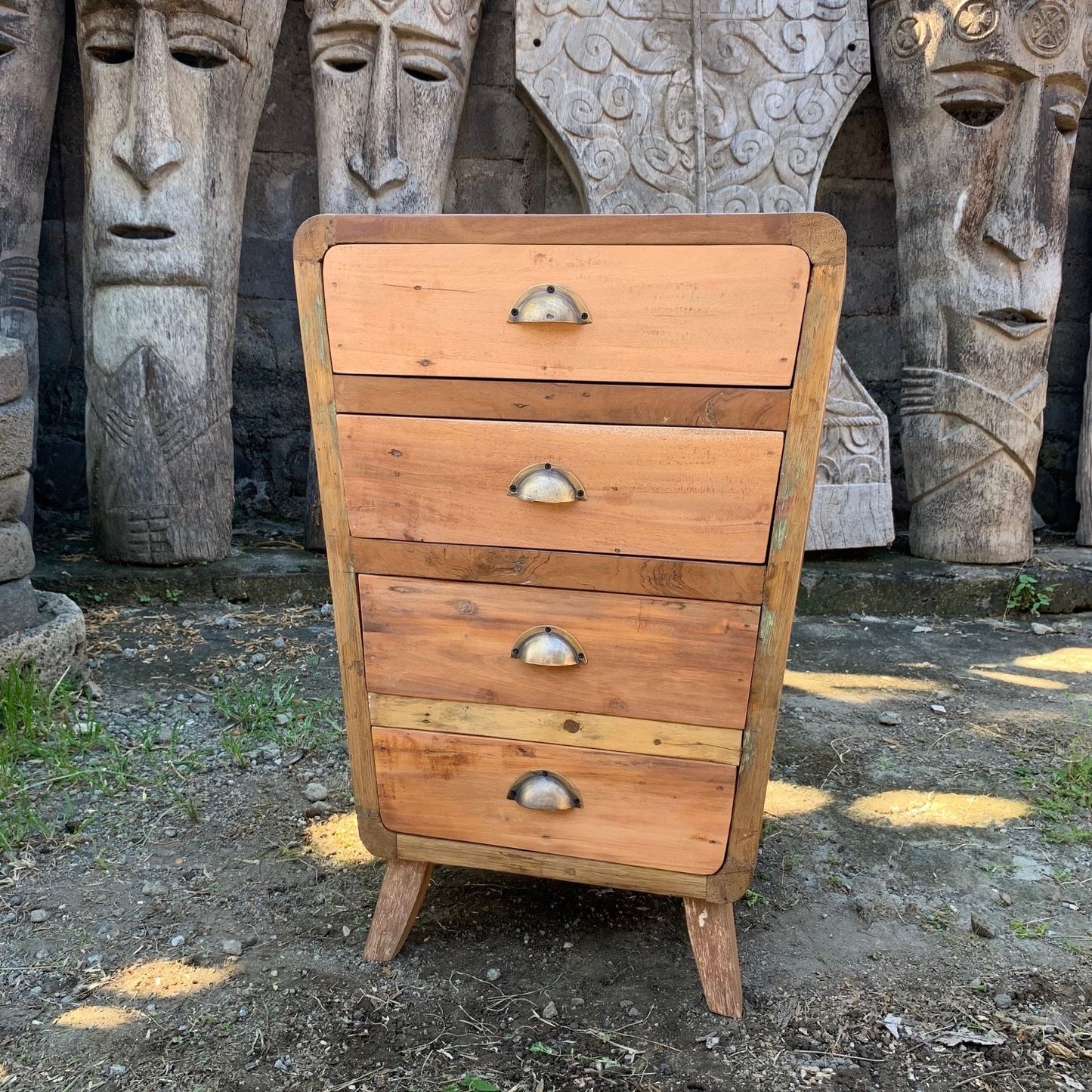 4 Draws Storage - Recycled Wood – detail view
