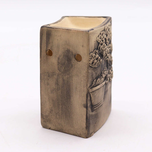 Bonsai Stillness Oil Burner – Hand-Painted Slate Ceramic