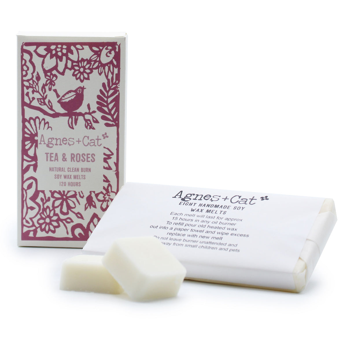 Tea & Roses Wax Melts, Box of 8 - Agnes + Cat
