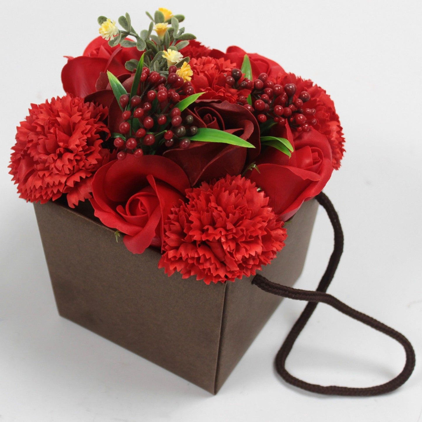 Soap Flower Bouquet - Red Rose & Carnation – product image 5