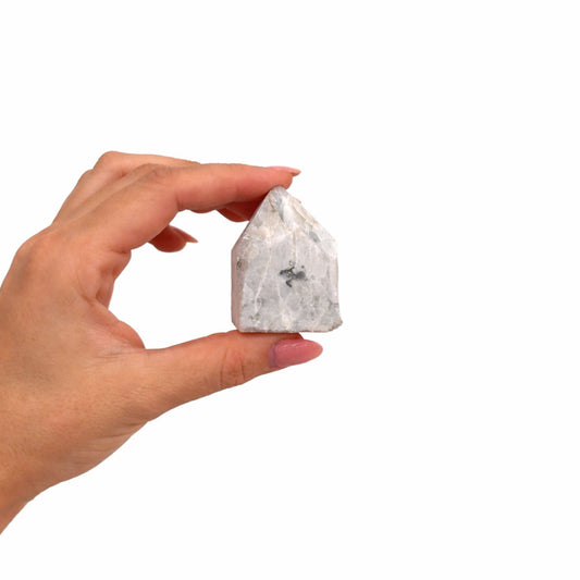 Gemstone Top Polished Points - Rainbow Moonstone (approx 5-6 pieces) – detail view