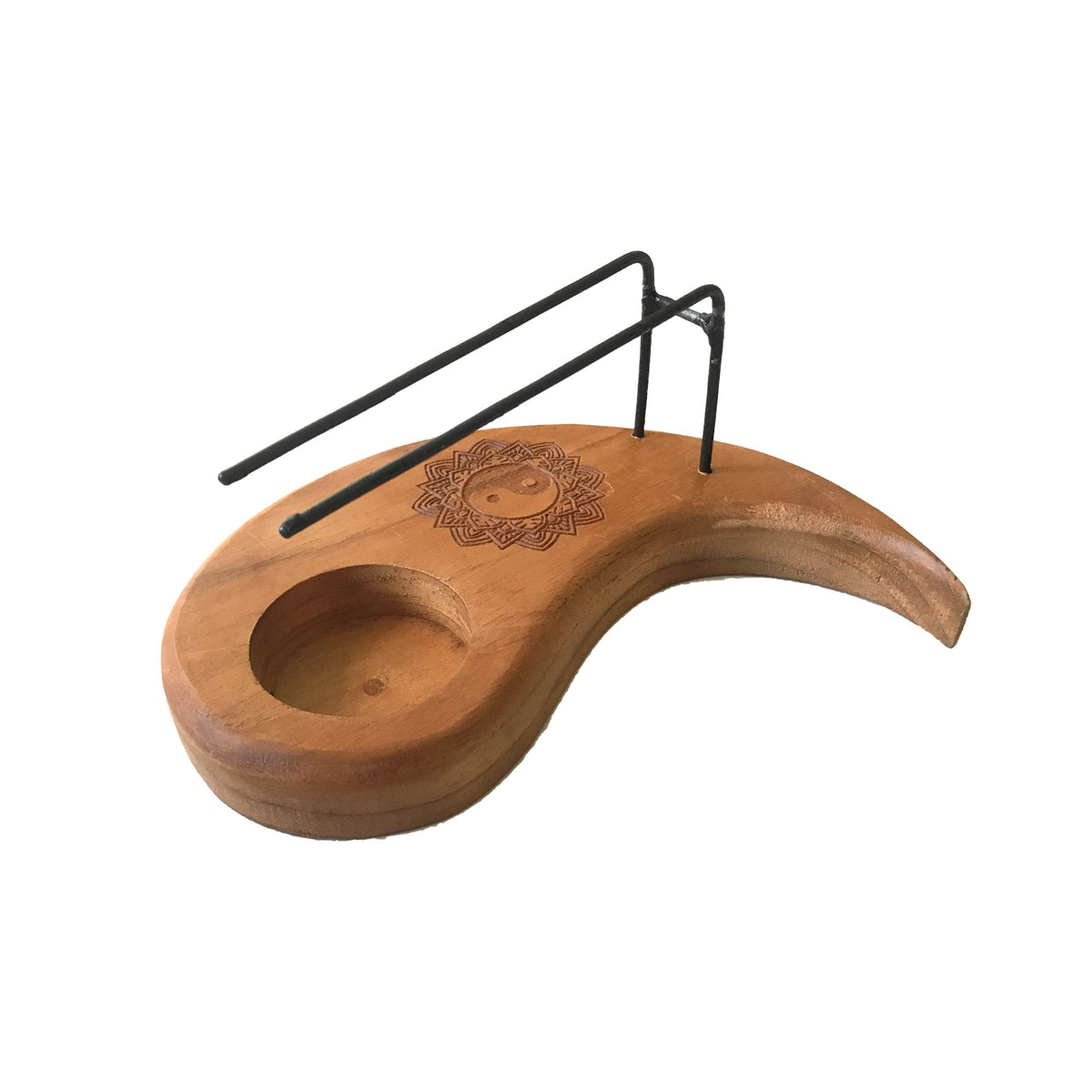 Yin & Yang Palo Santo Heater - Teardrop Teak Wood