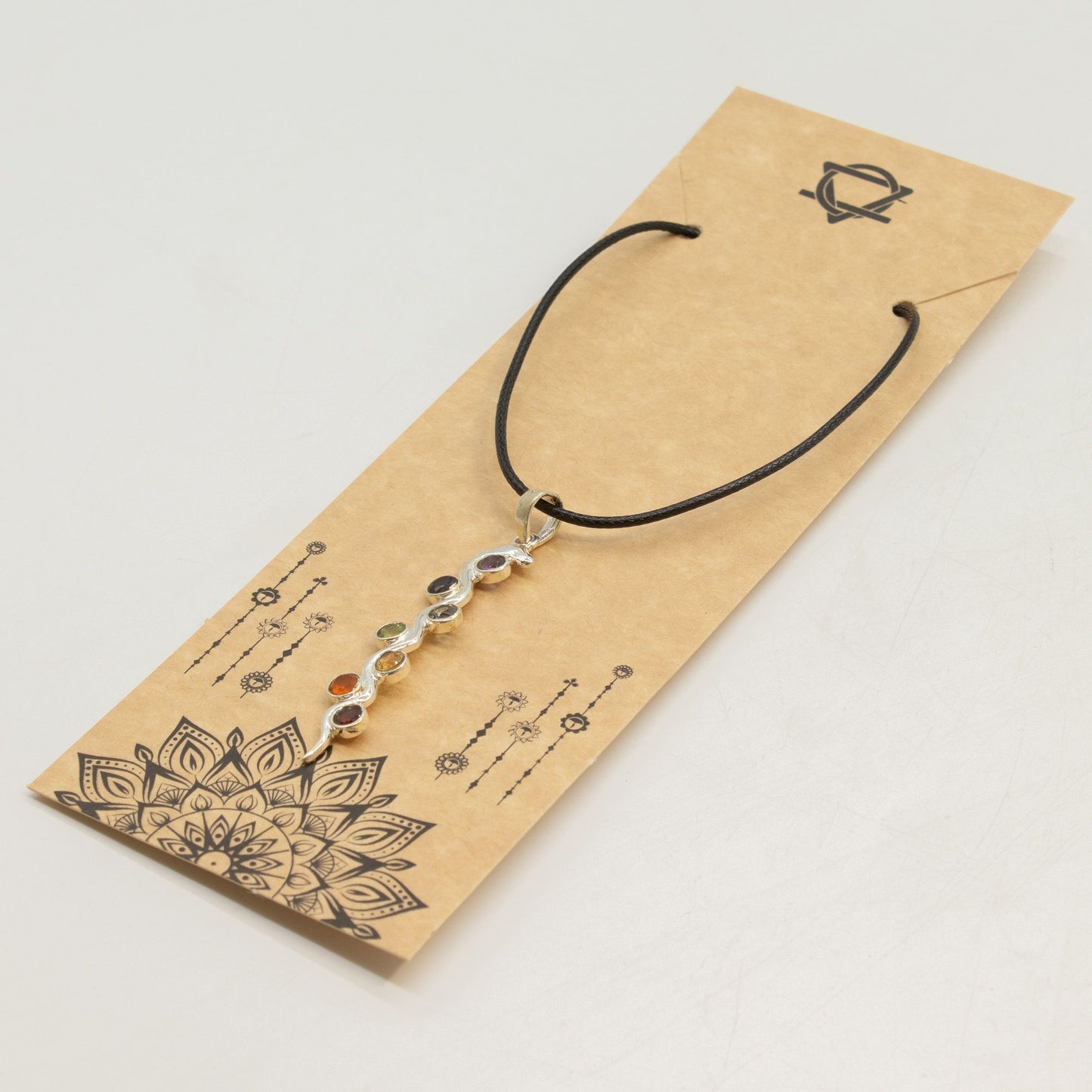 Indian Devotional Pendant - Silver Plated (45cm Cord)- Snake Chakra – product image 6
