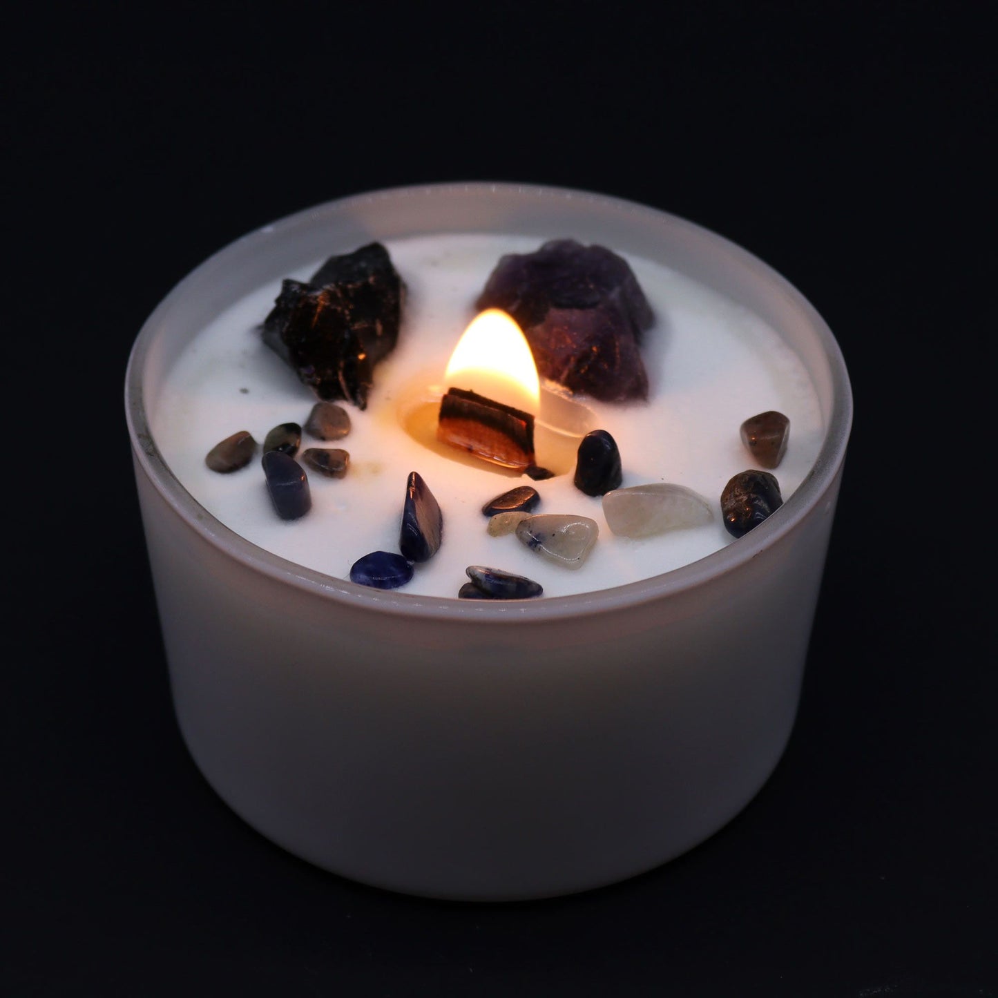 Solar Plexus Chakra Crystal Candle - Radiant Power