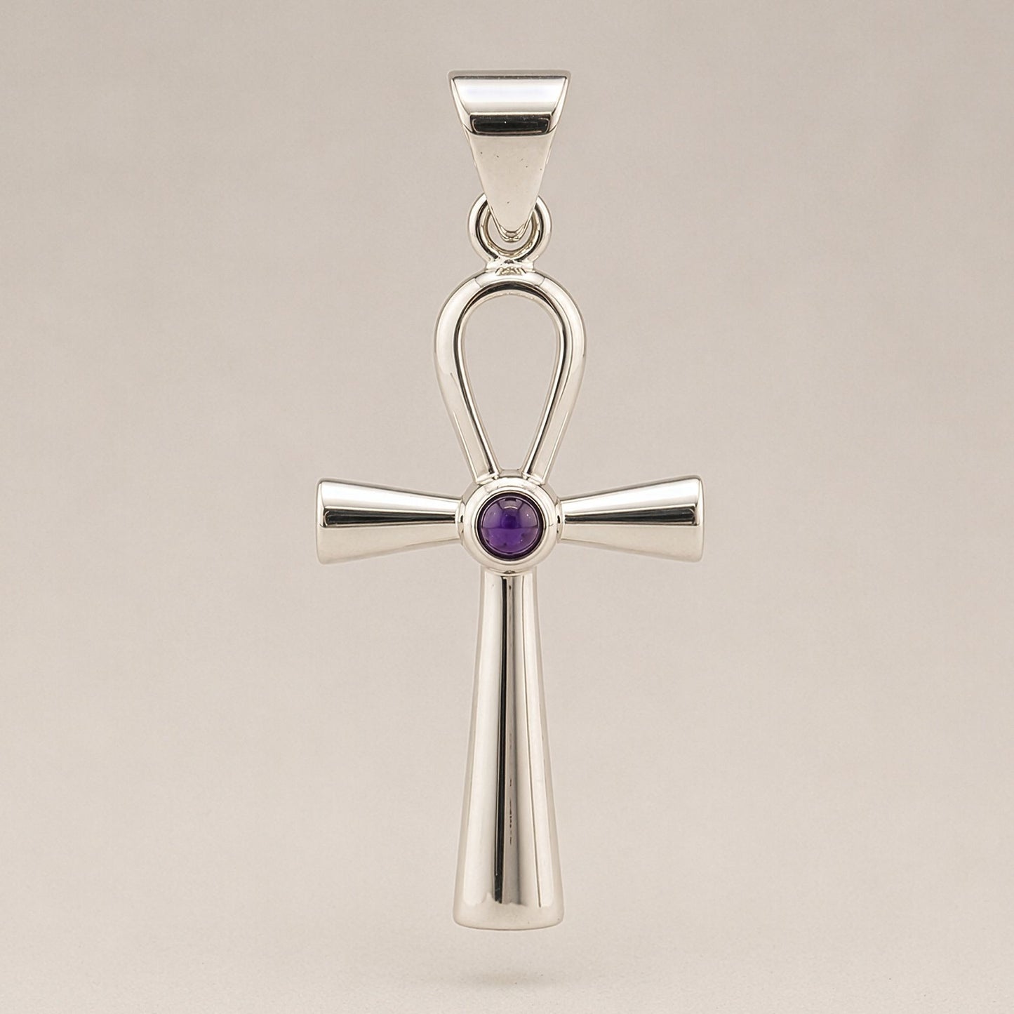 Indian Devotional Pendant - Silver Plated (45cm Cord)- Ankh Symbol of Eternal Life – product image 6