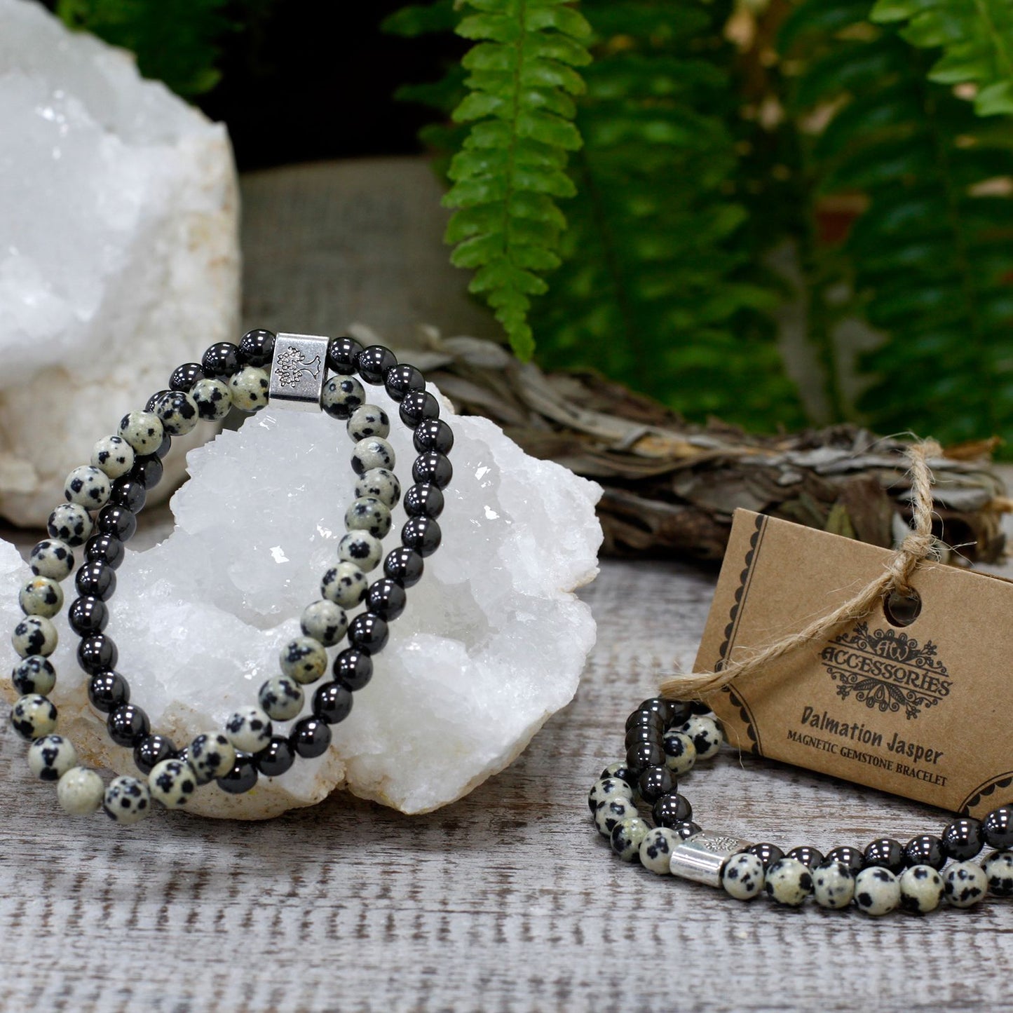 Magnetic Gemstone Bracelet - Dalmation Jasper – product image 6