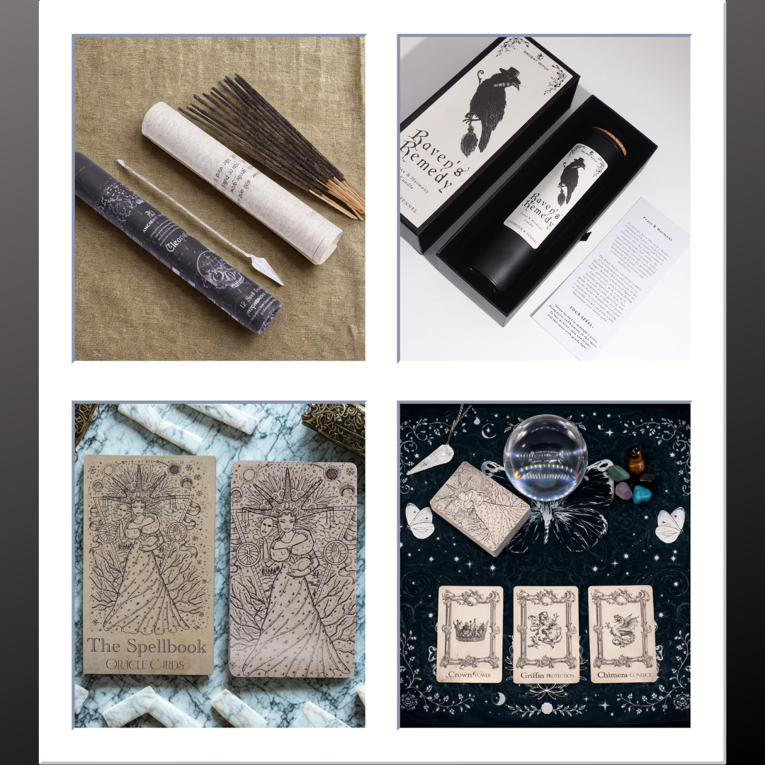 Ancient Witch Tarot Reading Ritual Kit – detail view