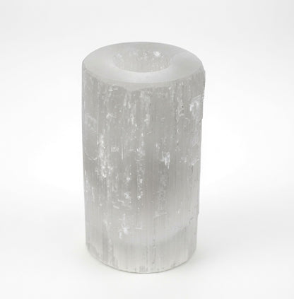 Selenite Cylinder Candle Holder - 20 cm
