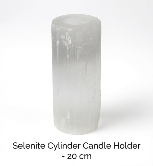 Selenite Cylinder Candle Holder 1