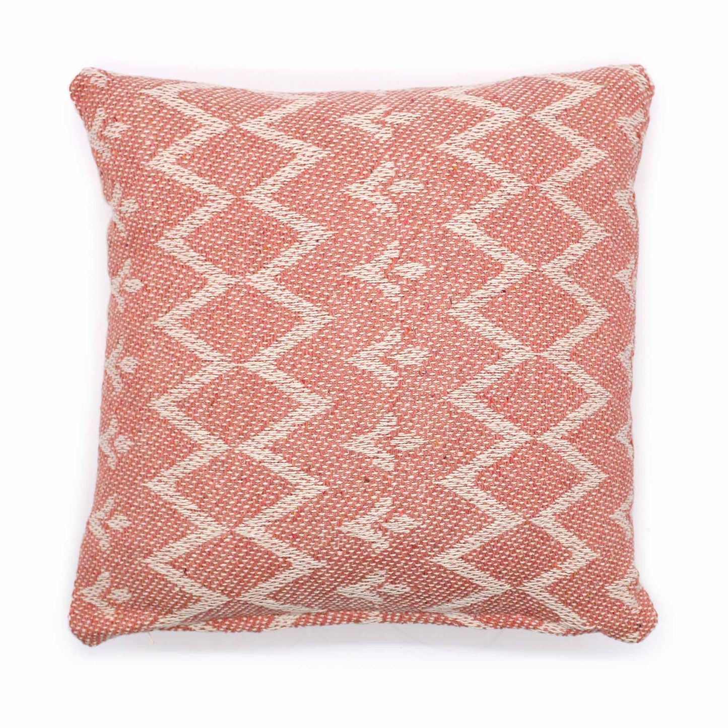Coral Sunrise Jagged Pattern Cushion Cover – 40x40 cm | Auro & Co