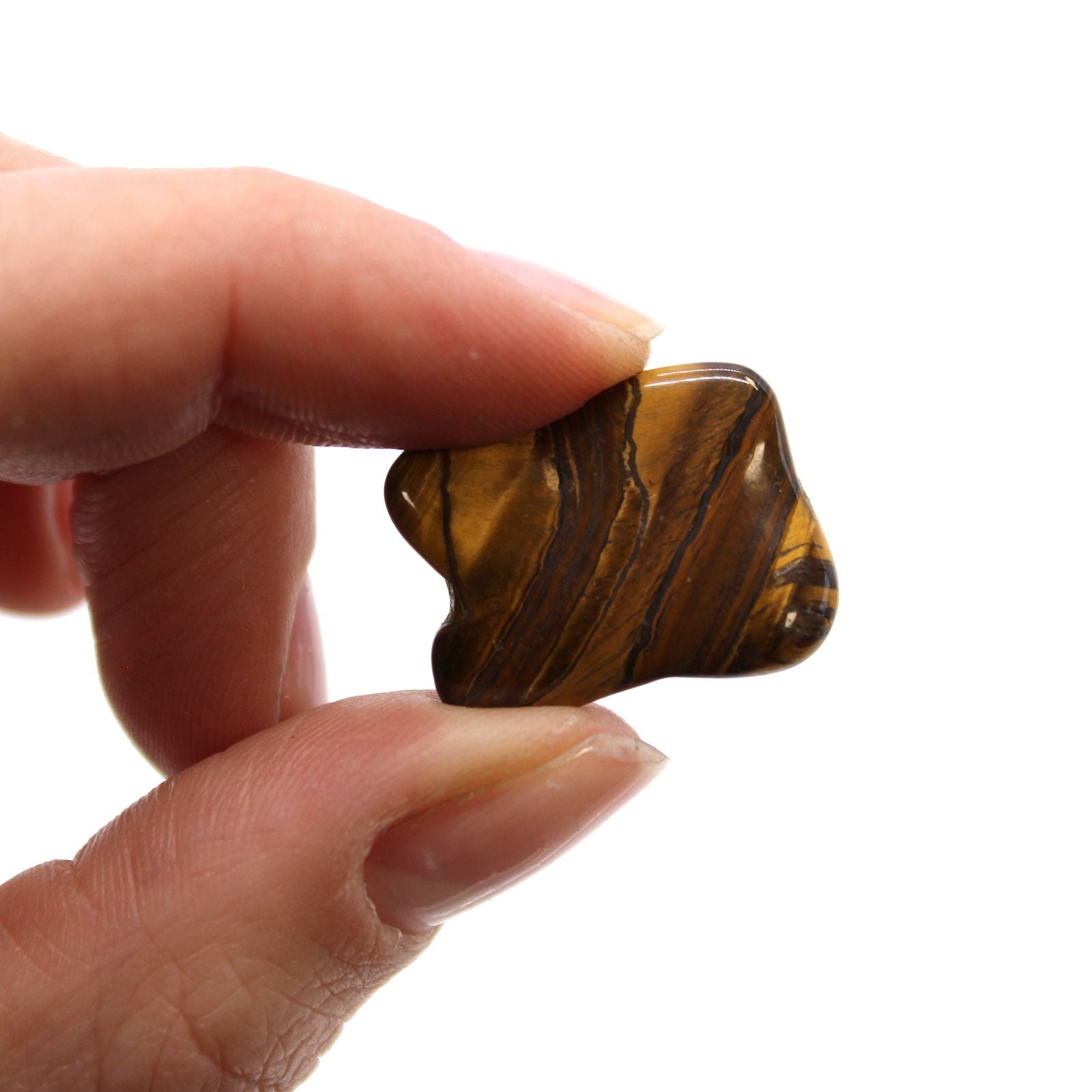 Small African Tumble Stones - Tigers Eye - Golden – detail view