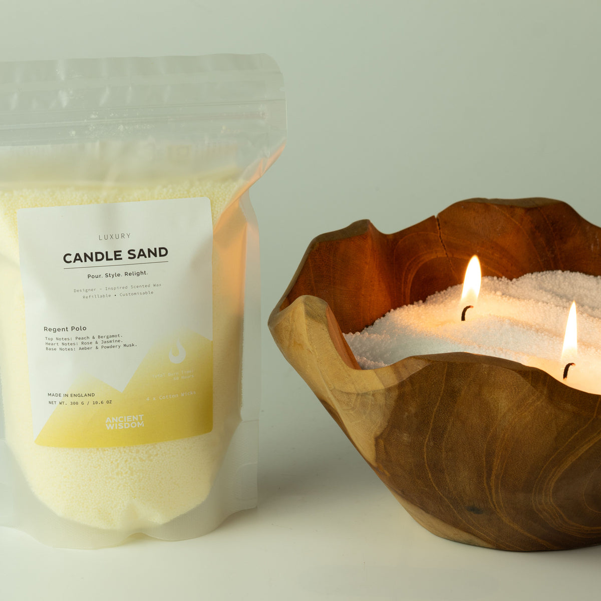 Millionaire Gold Candle Sand - Chocolate Brown, 300g